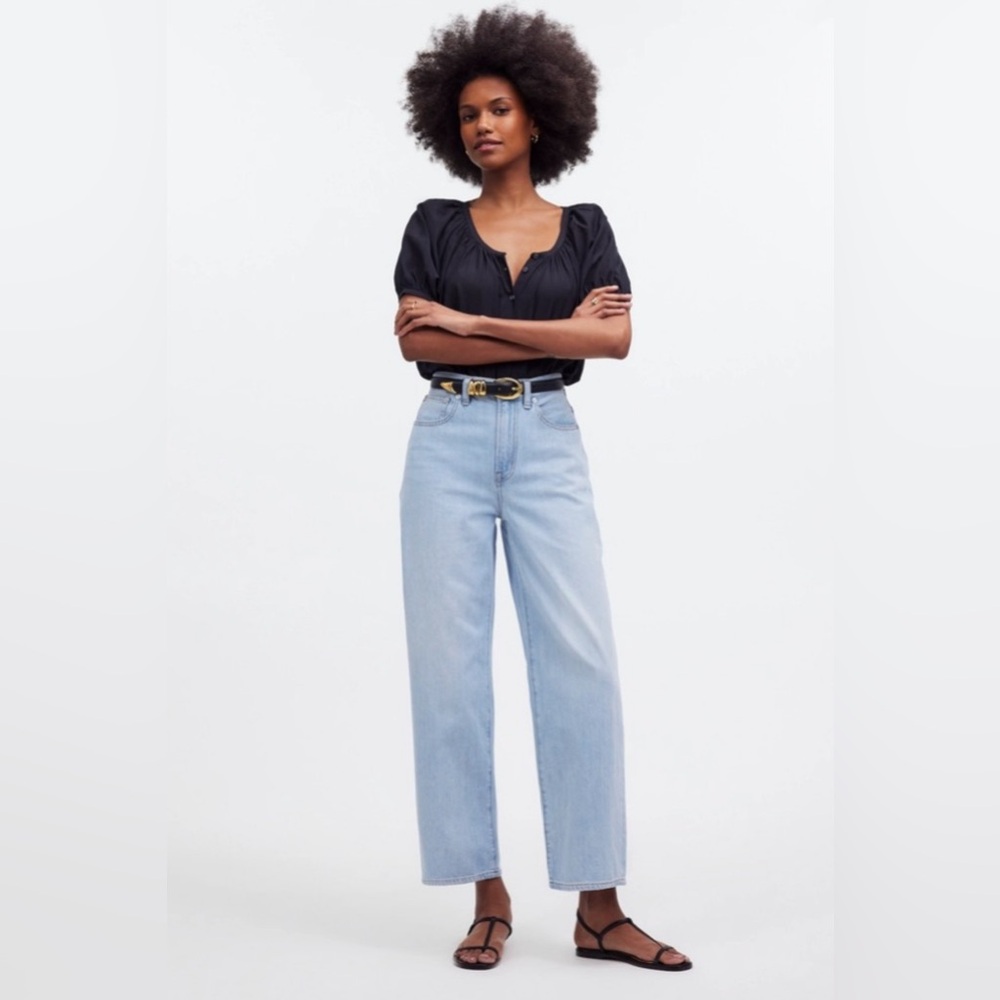 Madewell The Perfect Vintage Wide-Leg Crop Jean About size 36- EUC